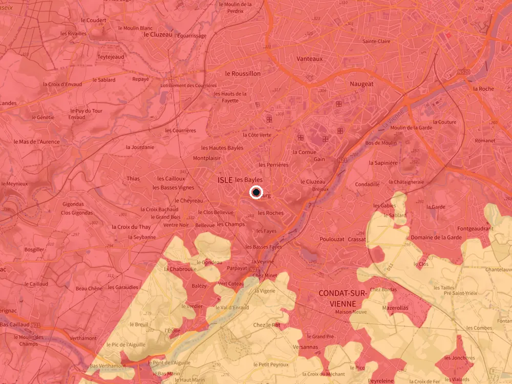 Carte des restrictions de vol pour les drones autour de Isle
